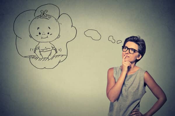 A women uncertain about having kids