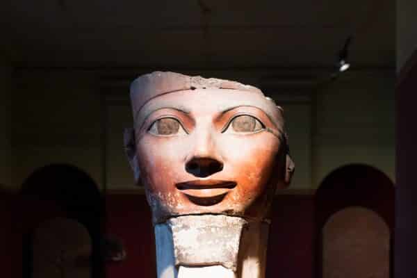 Statue of the female pharaoh Hatshepsut at The Egyptian Museum in Cairo.