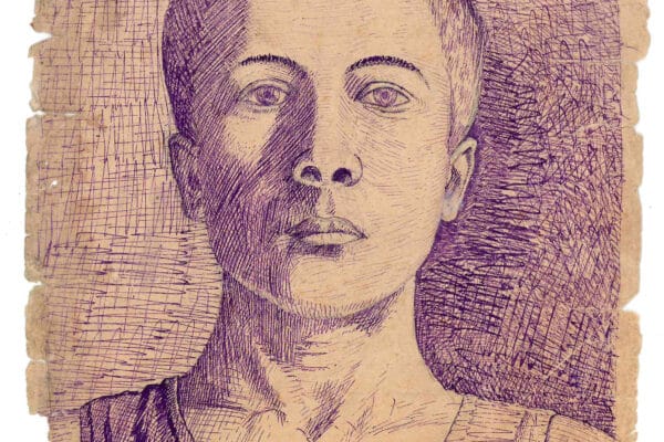 Diarist Ivan Khripunov's (1923–1942?) self-portrait, undated.