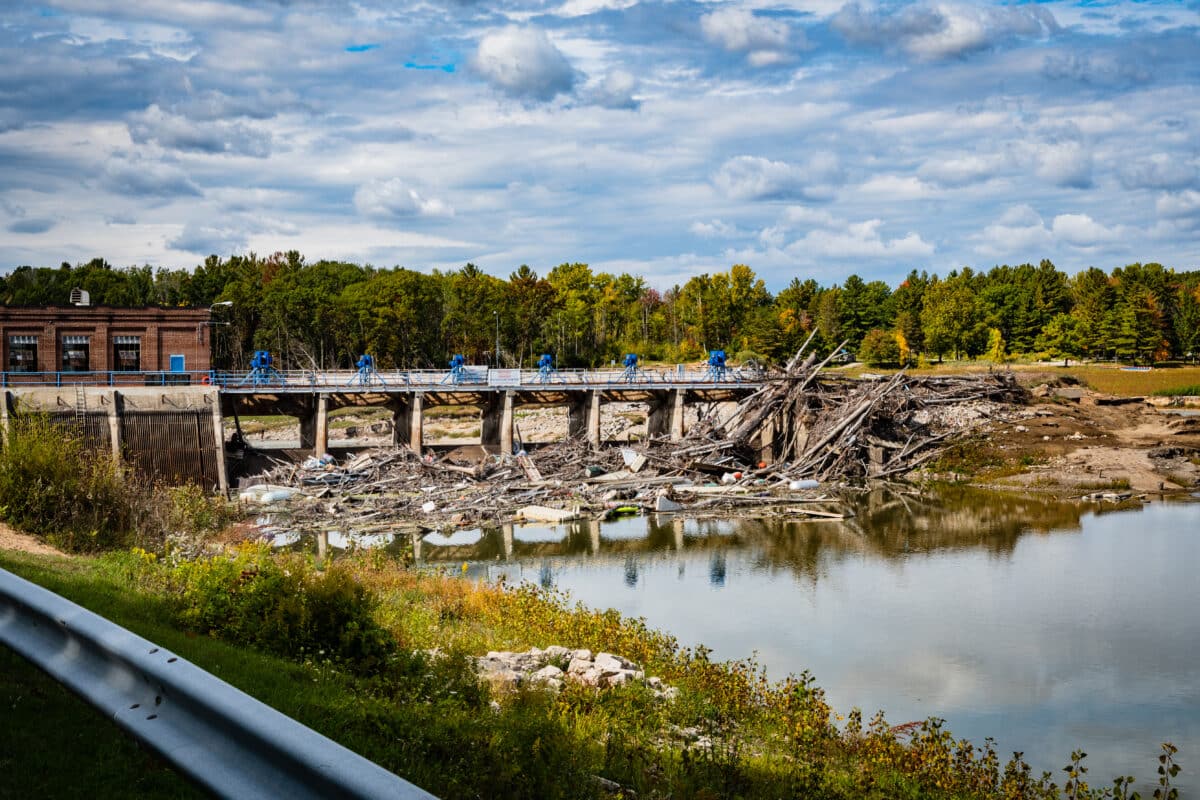 Sanford Dam failure damage