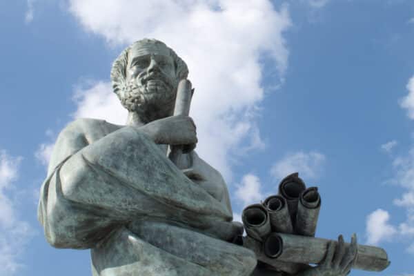 Statue of the ancient Greek philosopher Aristotle.