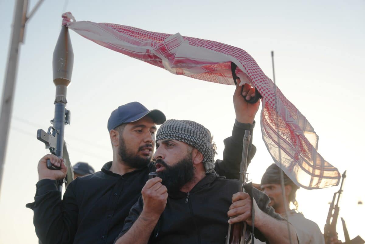 Fighters from Bedouin tribes in Sweida city, where fierce battles with Druze factions. Sectarian violence in Syria