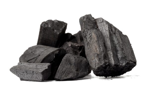 Natural wood charcoal.