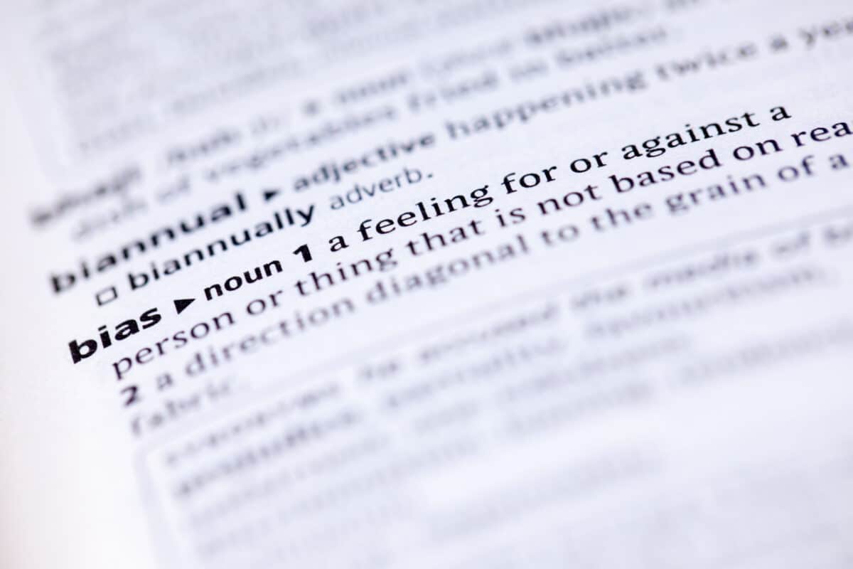 Bias definition in the dictionary.