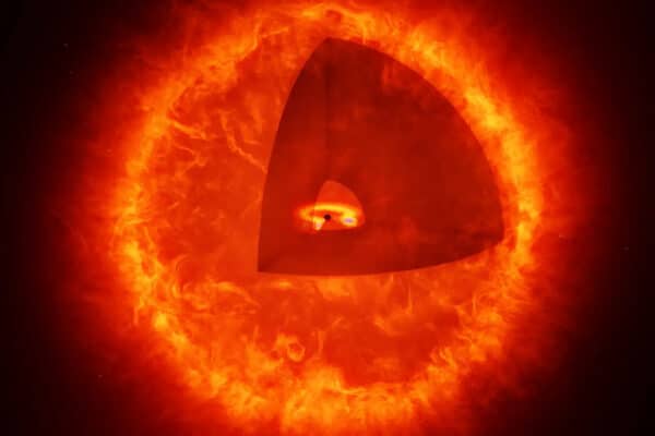 Artist’s impression of a black hole star