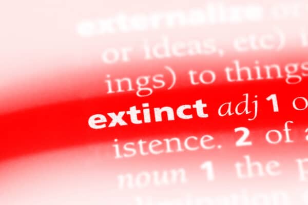 Extinct in the dictionary