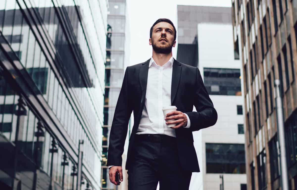 Businessman walking