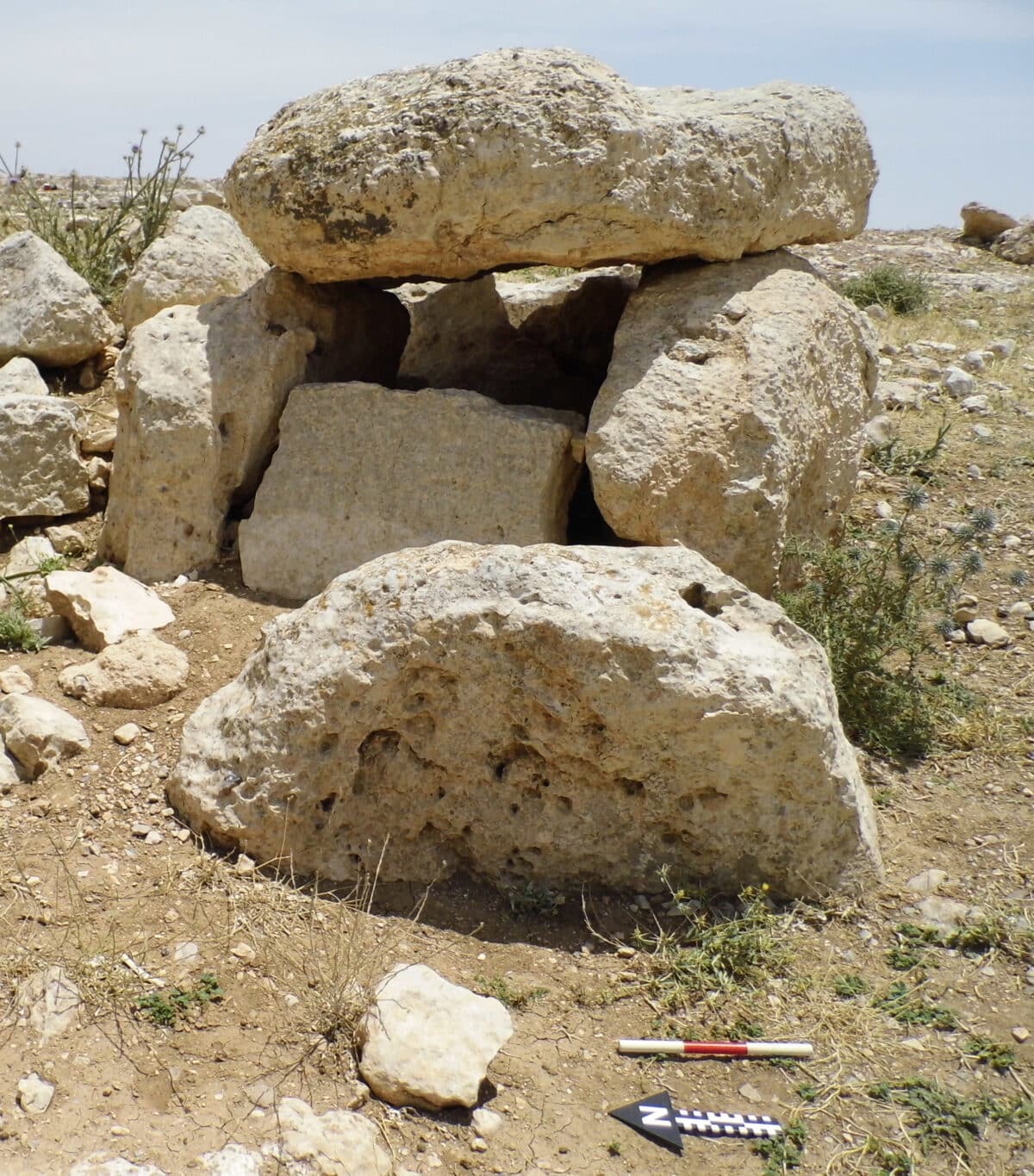 Dolmen found at the Murayghat site in Jordan