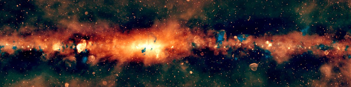 The GLEAM-X view of the Milky Way, as seen from the southern hemisphere, in radio color.