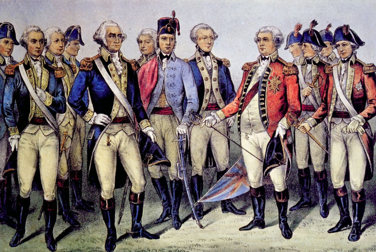 The Battle of Yorktown, General George Washington accepting the surrender of General Charles Cornwallis