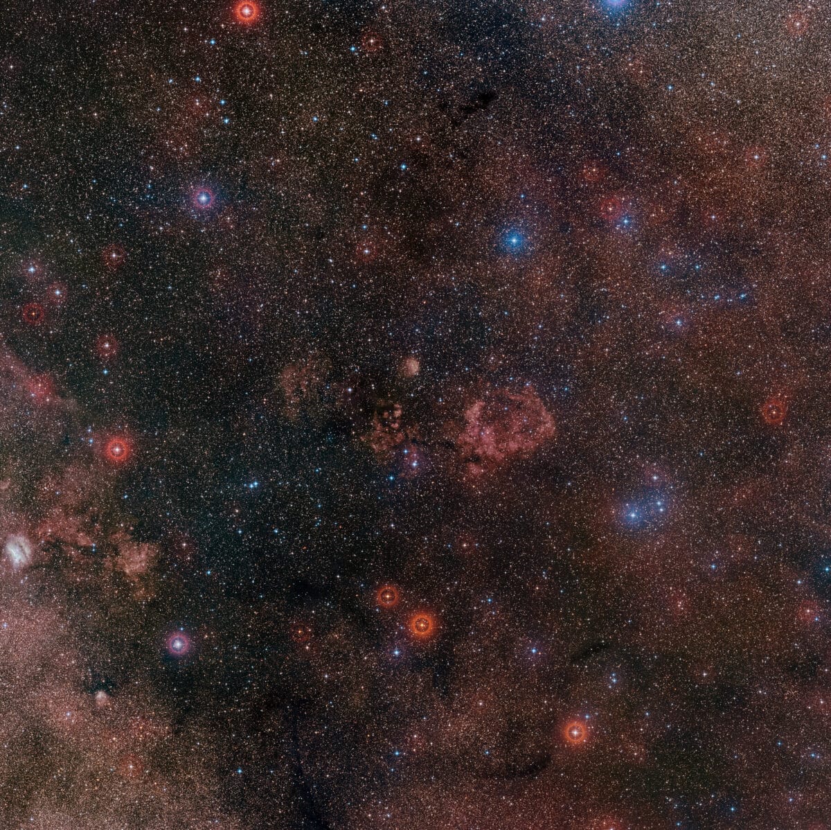 Wide-field view around the RCW 94/95 nebulae