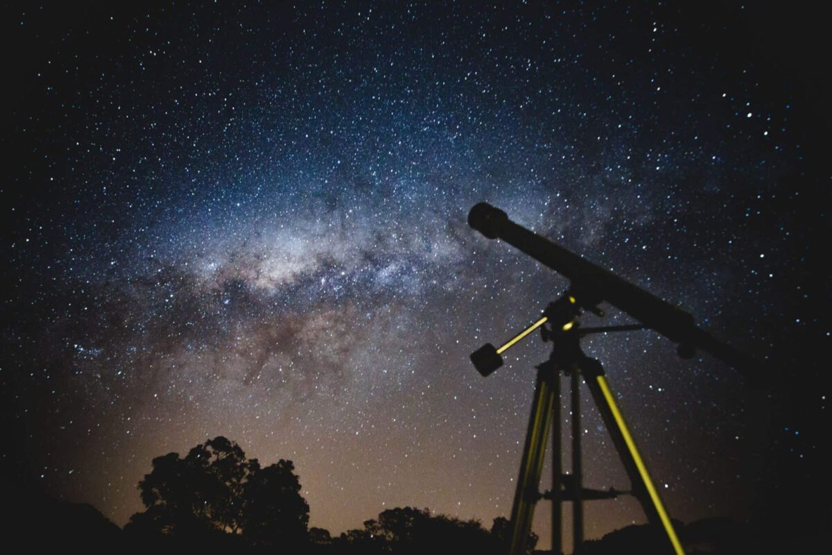 telescope looking at stars