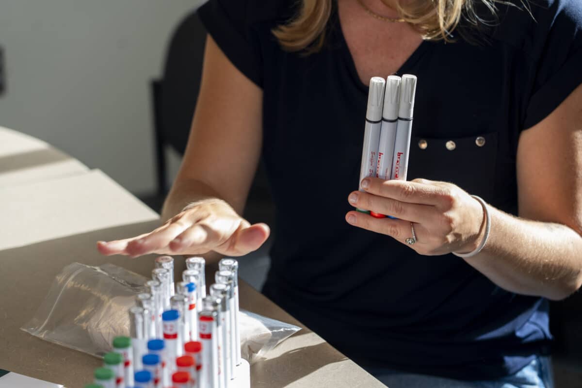 "Sniffin' sticks" used by University of Victoria researcher, Marlise Hofer, to understand how loss of smell impacts health and well-being.