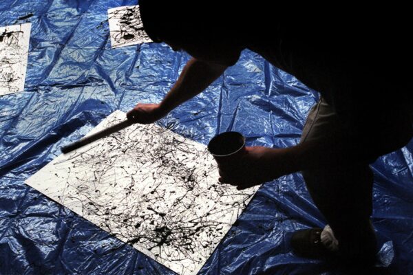 During the 'dripfest' experiment adults and children were asked to recreate a painting in Pollock’s style.