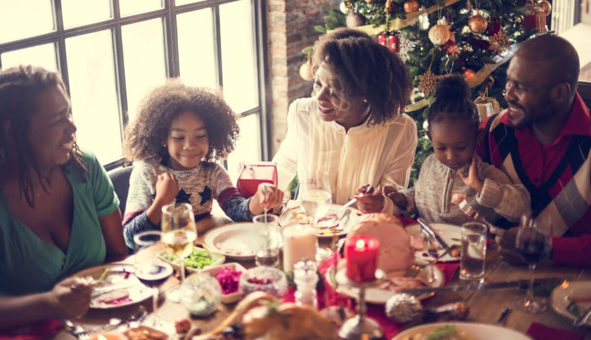 Family dinner at Christmas