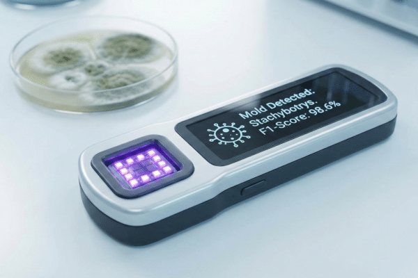 AI-generated illustration of electronic nose for mold detection.