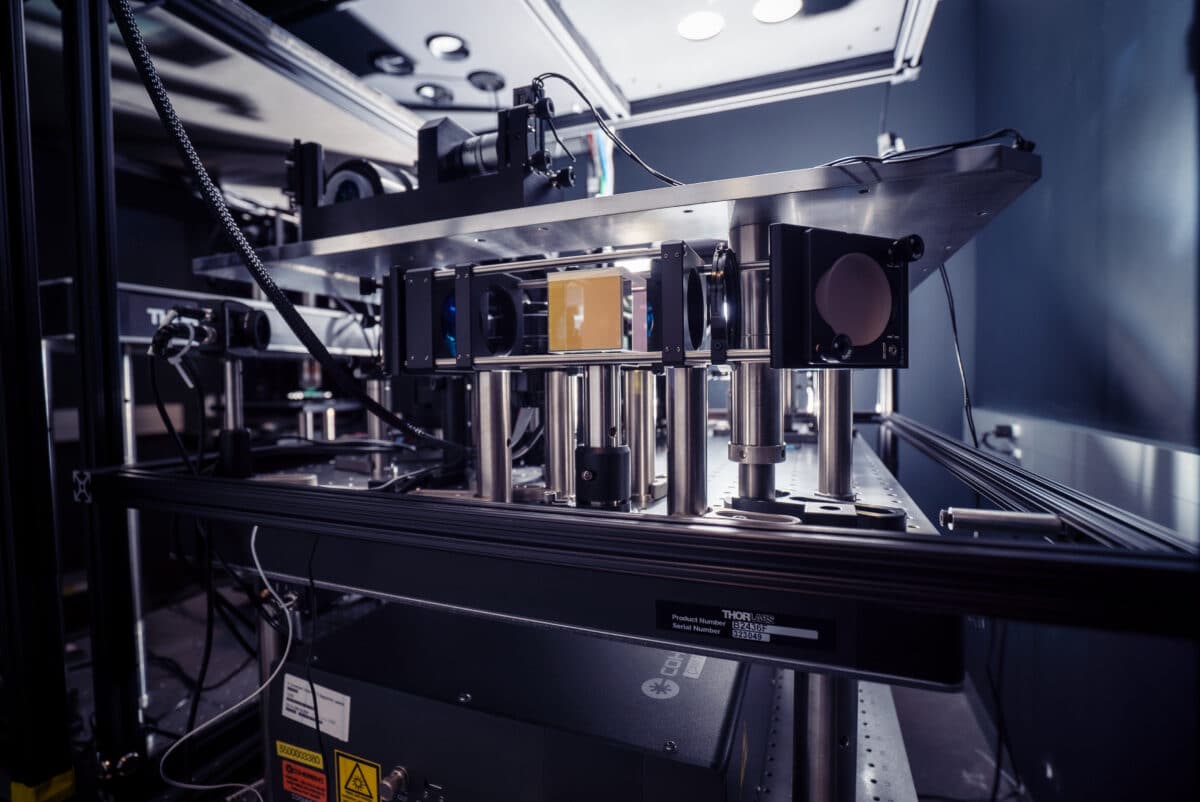 The team of scientists at the Allen Institute use sophisticated microscopes to record signals from new indicators in the living brain.