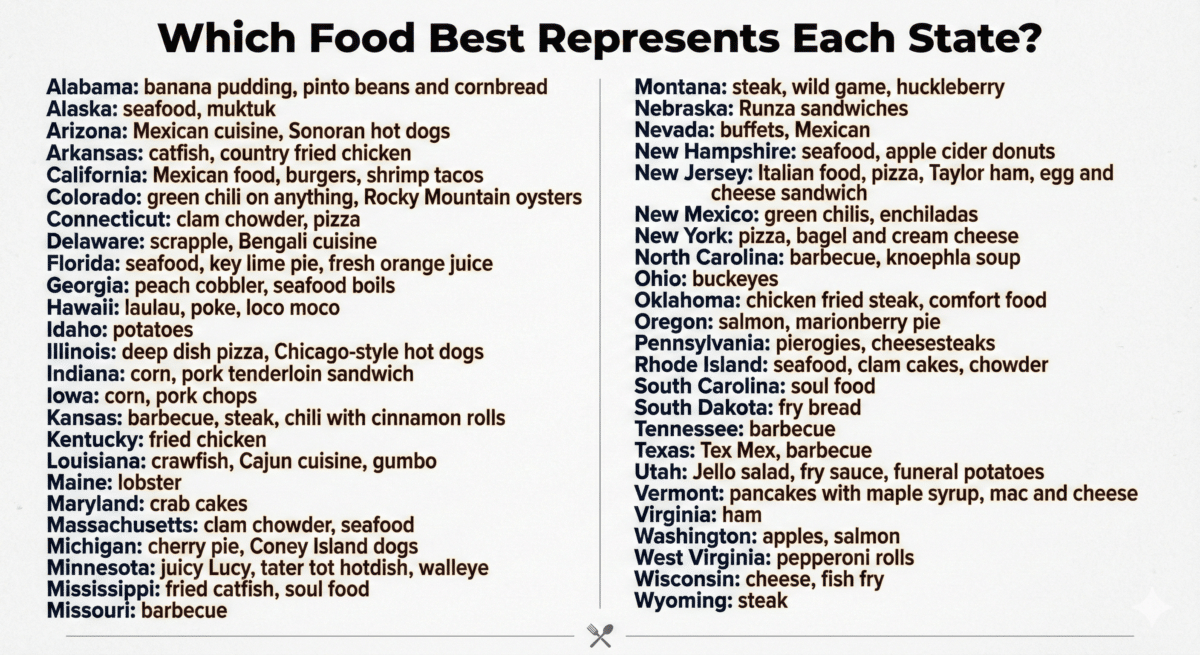 Best cuisine by state