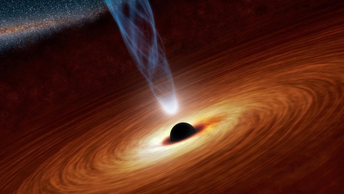 Early black hole with jet