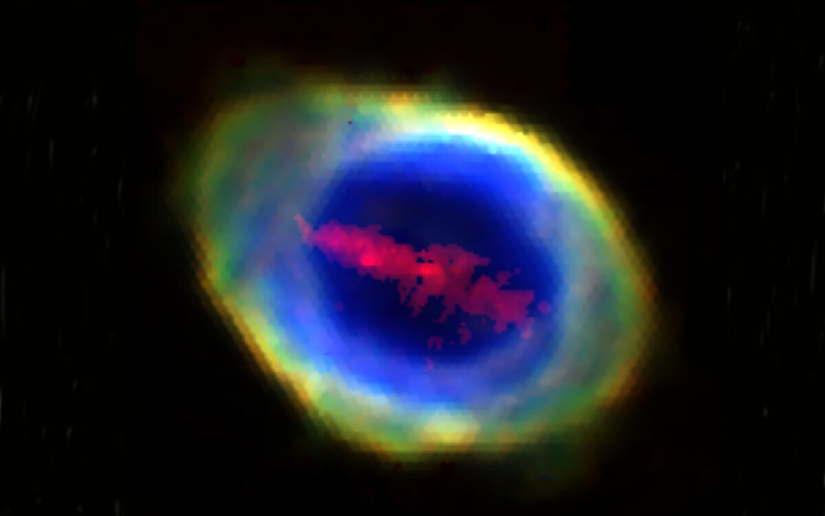 Iron bar in Ring Nebula