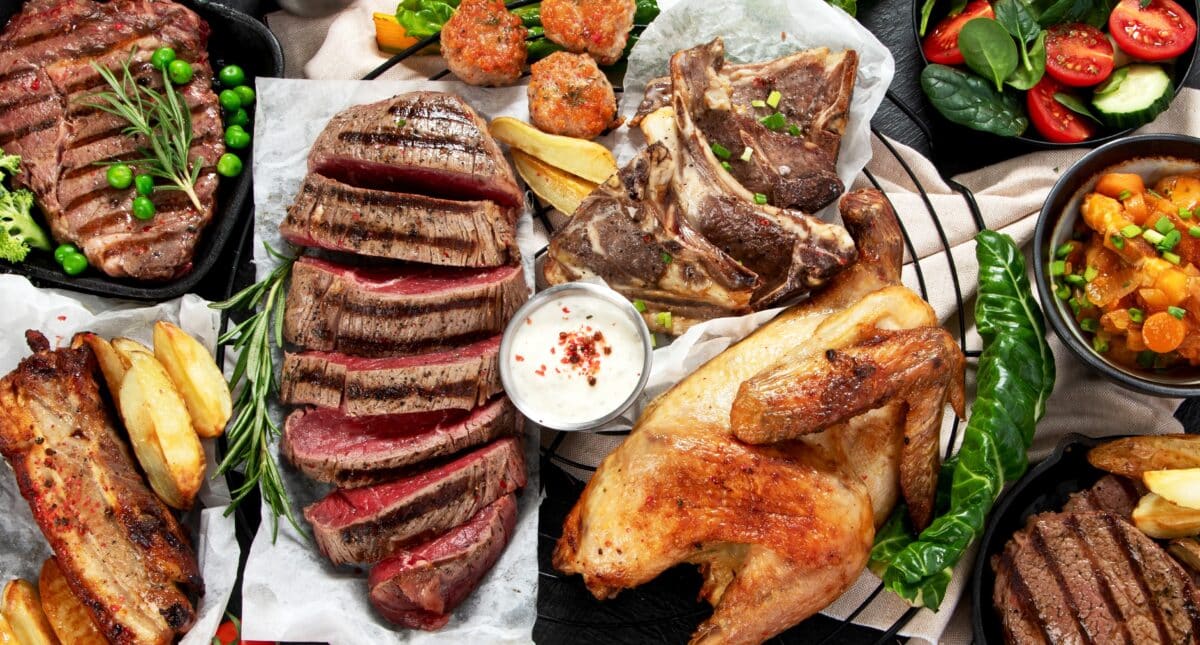 beef and chicken