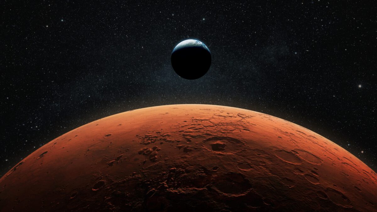 mars and earth