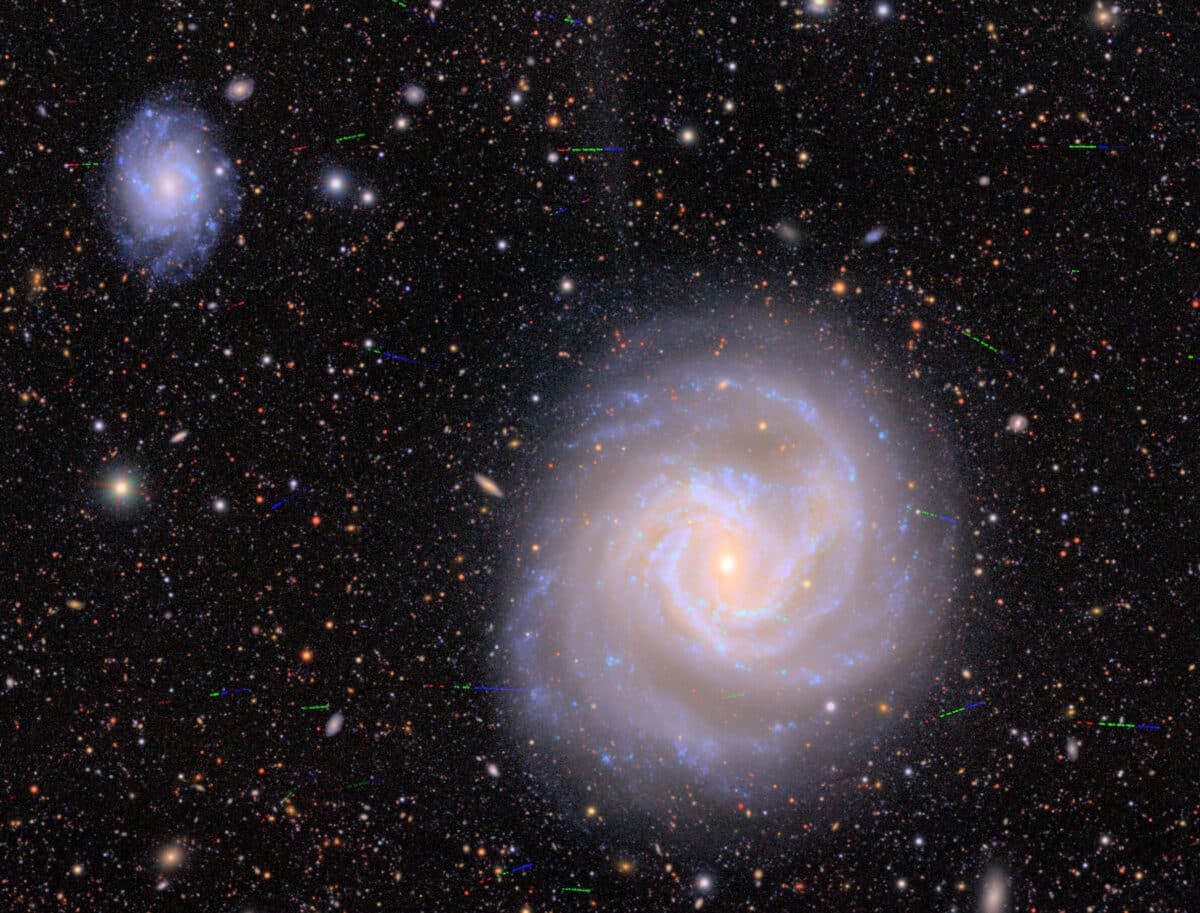 A portion of the Virgo Cluster (with asteroids)