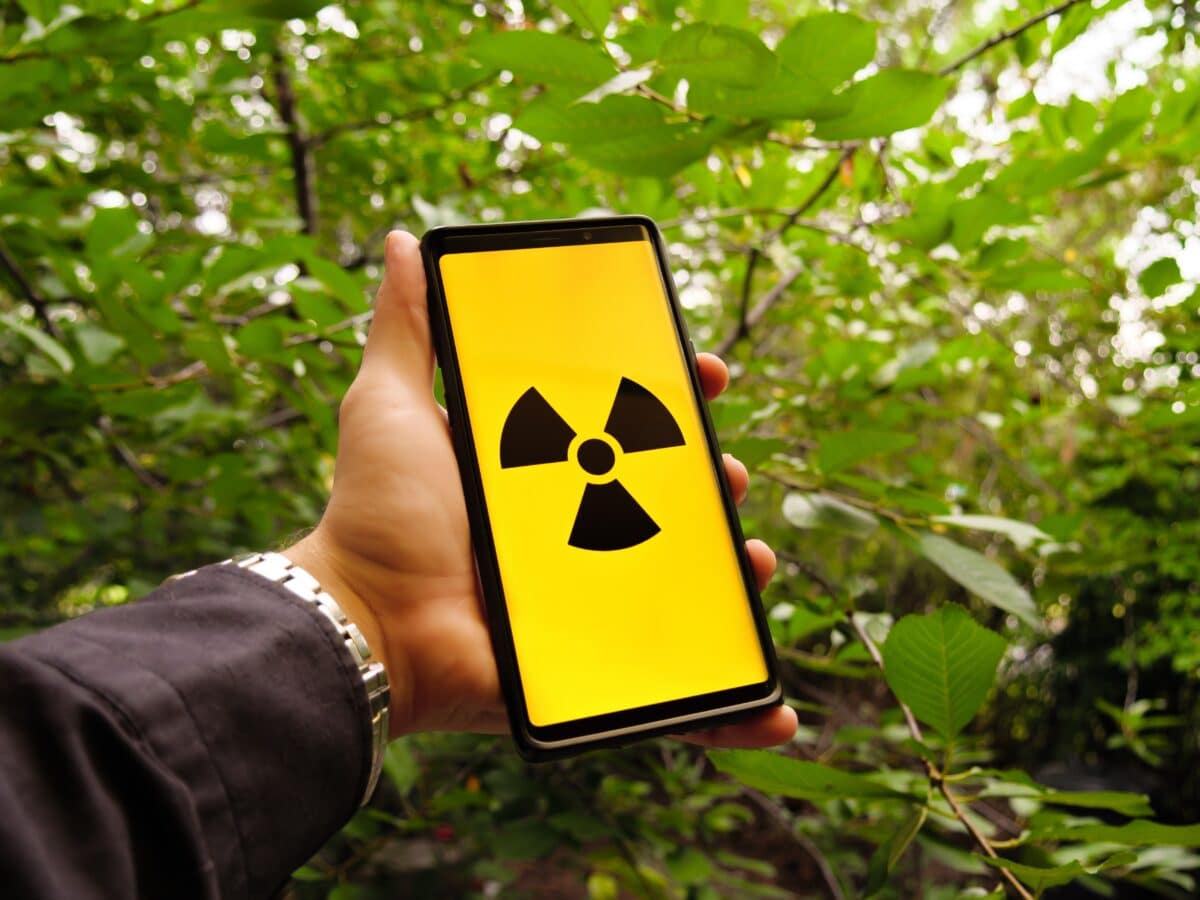 radiation warning phone