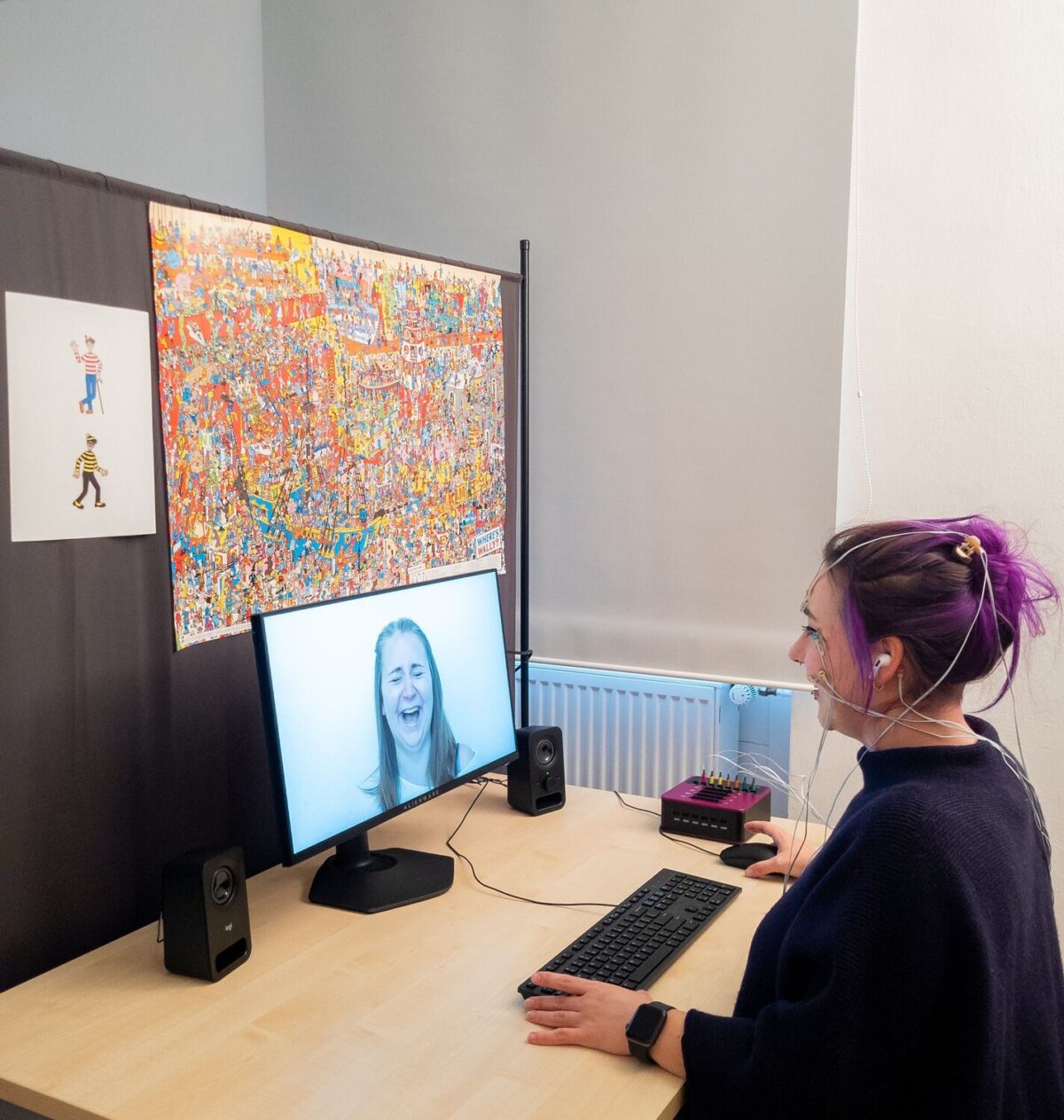 suppressing laughter