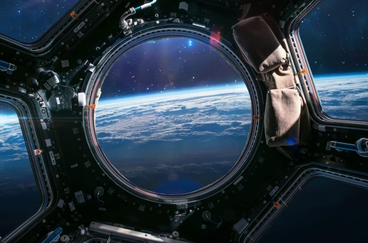 View,From,Cupola,Module,Porthole,Of,Iss,Space,Station,On