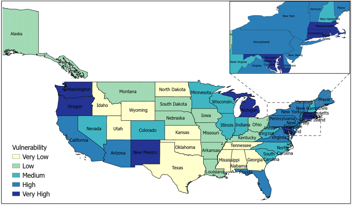 flu risk map