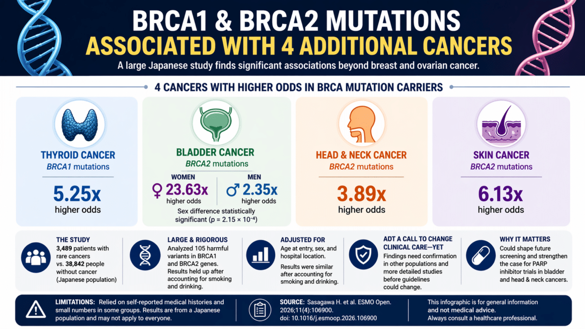 BRCA Gene Mutations and Cancer study infographic