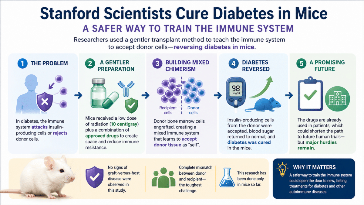 Diabetes cure in mice infographic
