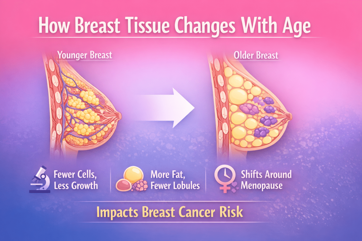 How breast tissue changes with age