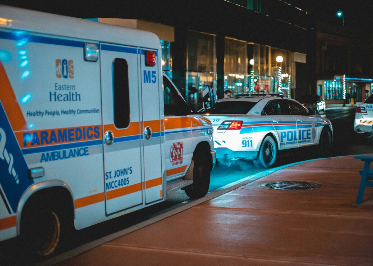 ambulance at night