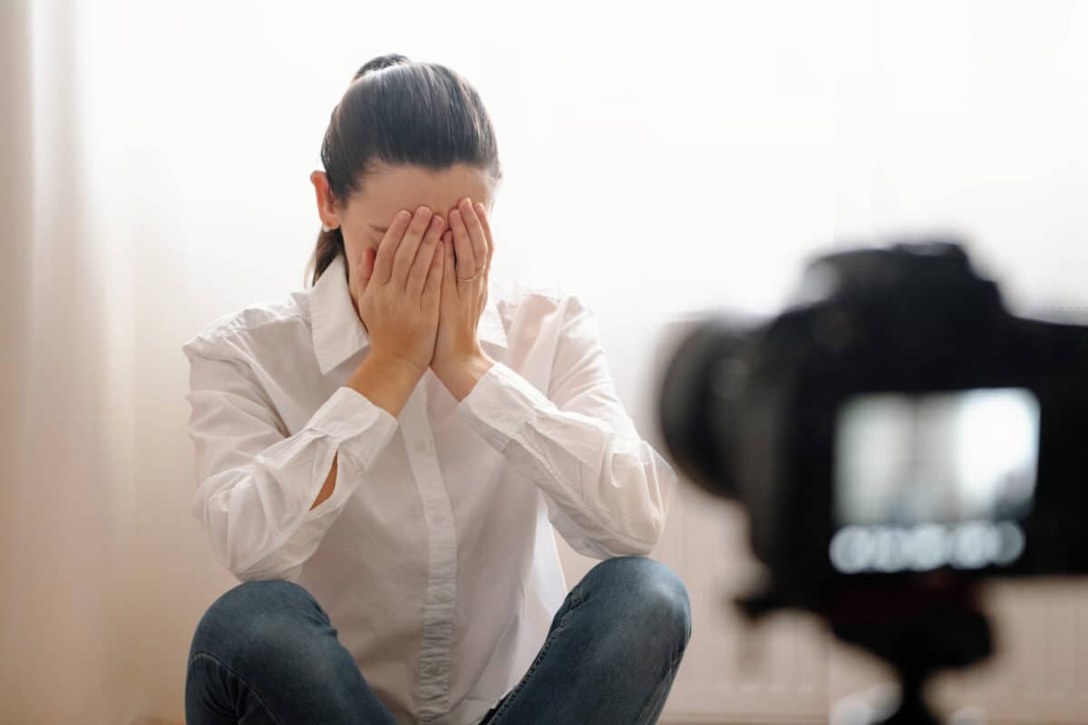 influencer crying