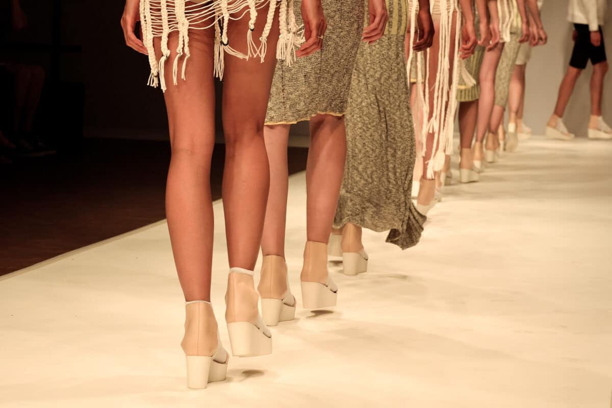Fashion models walk the runway