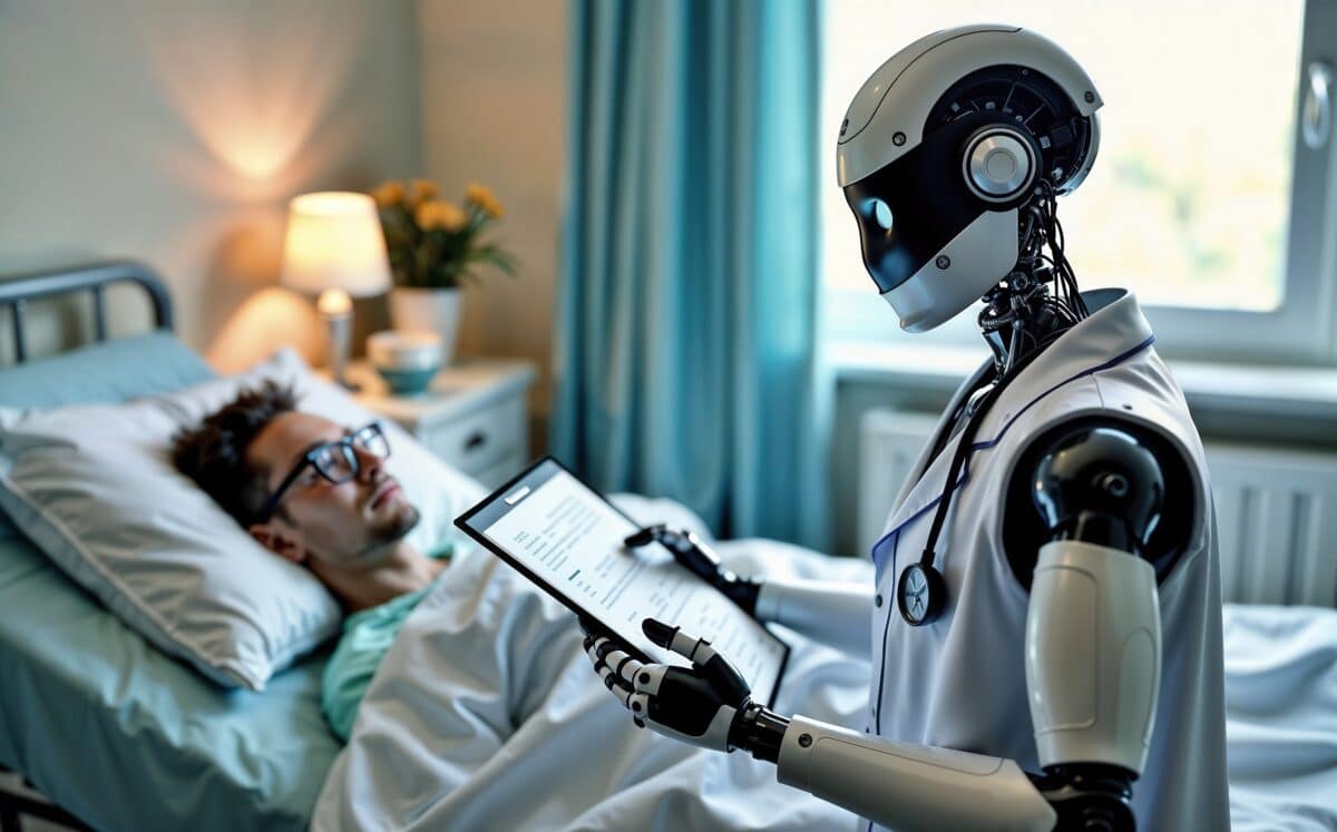 Robot AI doctor with patient