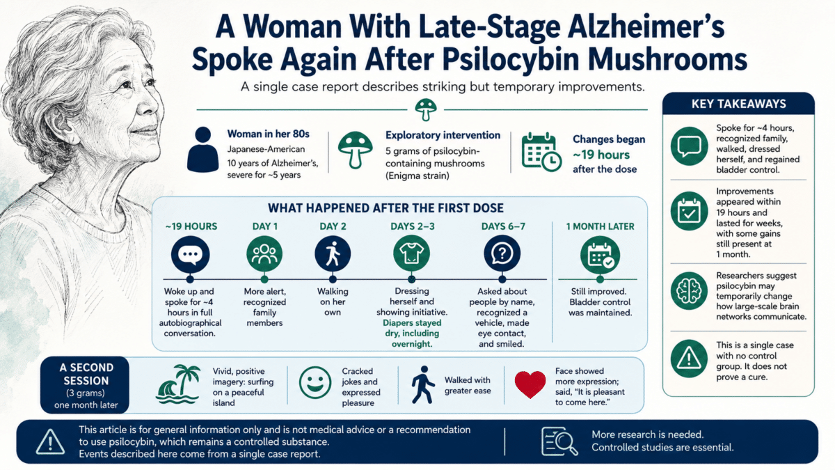 Alzheimers Psilocybin Study Infographic