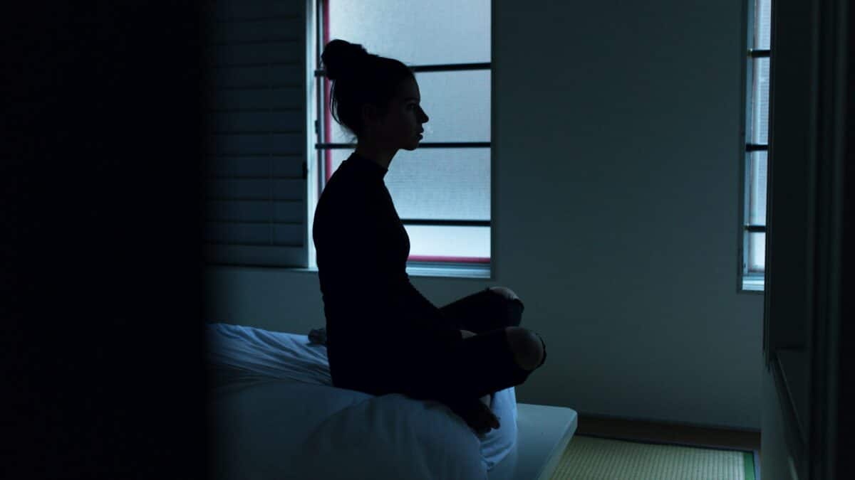 Sleepless woman awake