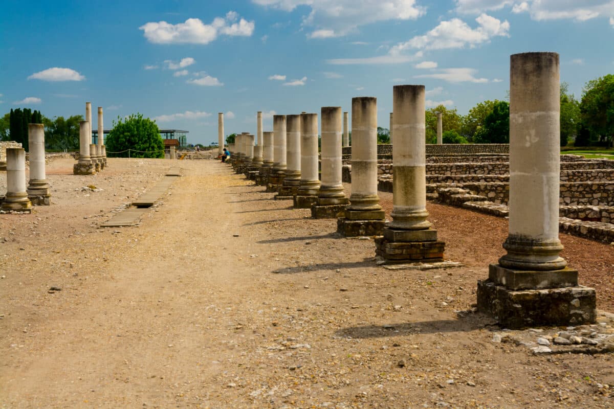 Ruins of the Roman town Gorsium-Herculia in Pannonia