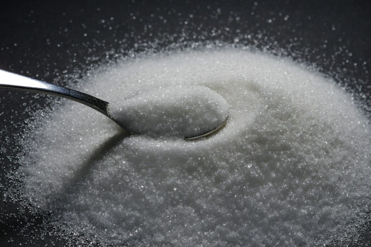 Sugar in a spoon