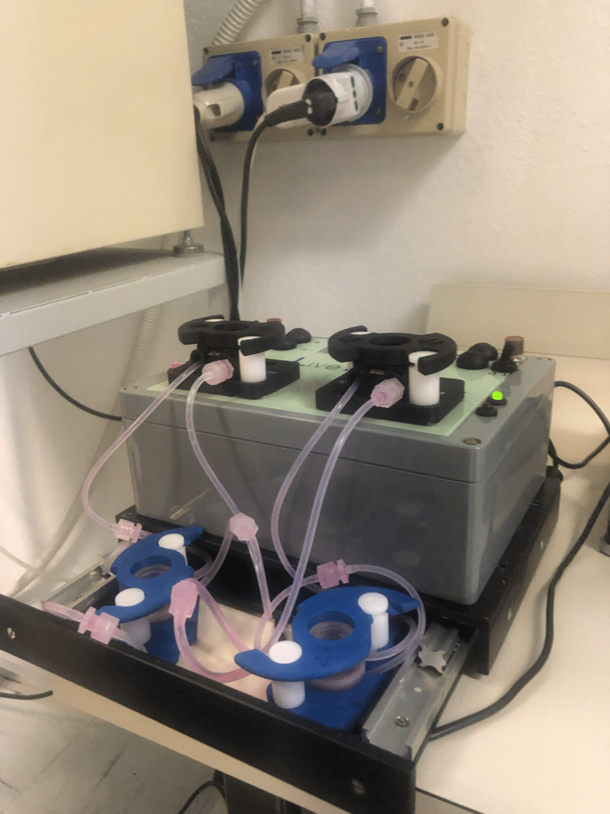 Bioreactor used to house the skin cells for the honey treatment experiment.