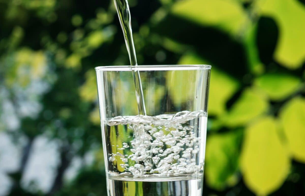 Glass of drinking water