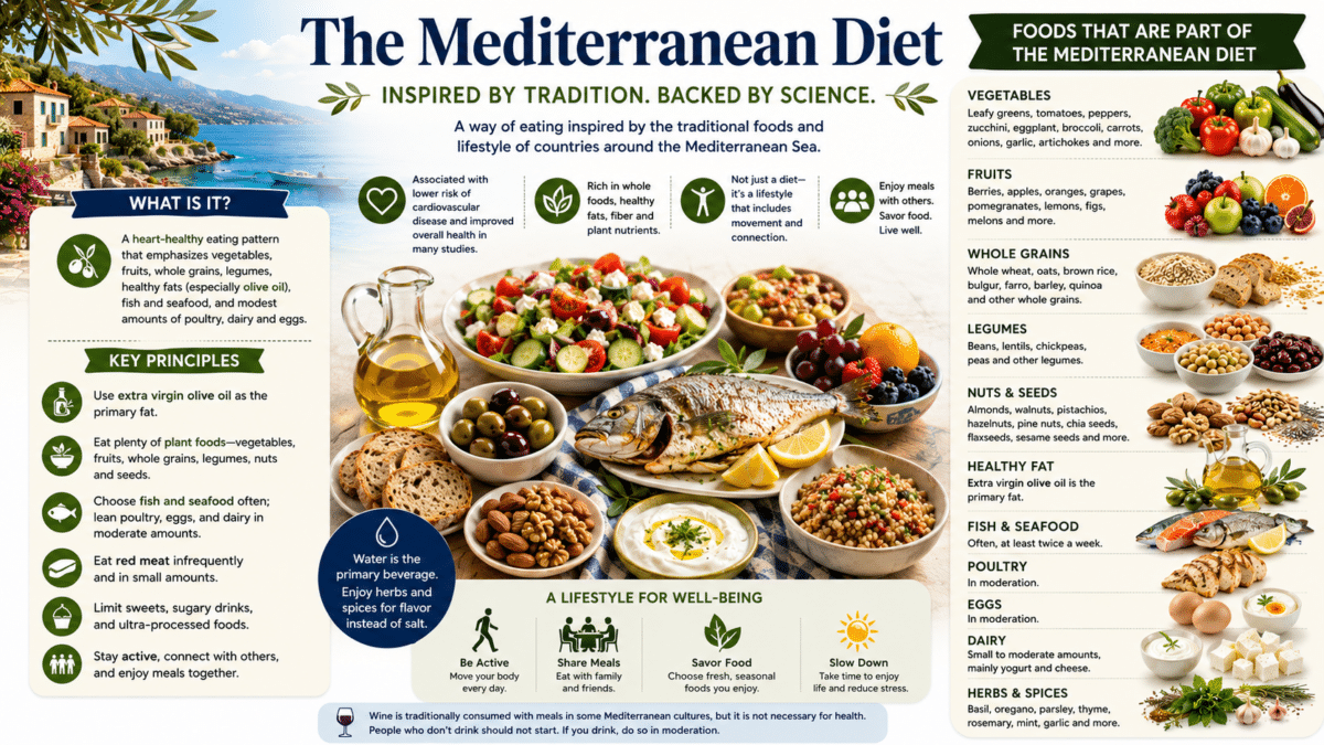 Mediterranean diet infographic