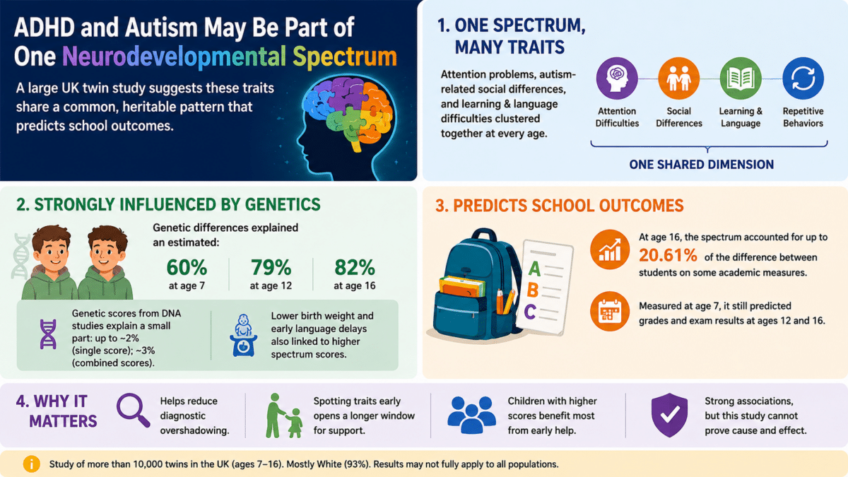Neurodevelopmental spectrum study infographic