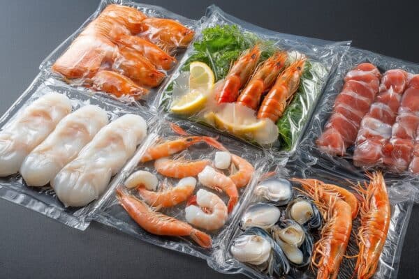 AI picture of prepacked seafood