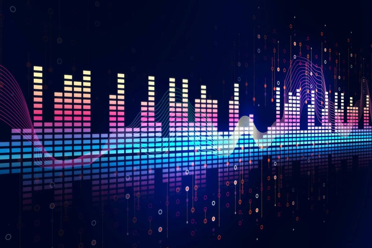 Sound waves from music or voice clips