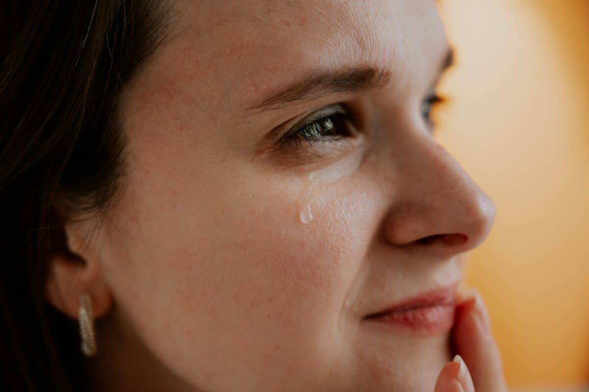 Woman crying