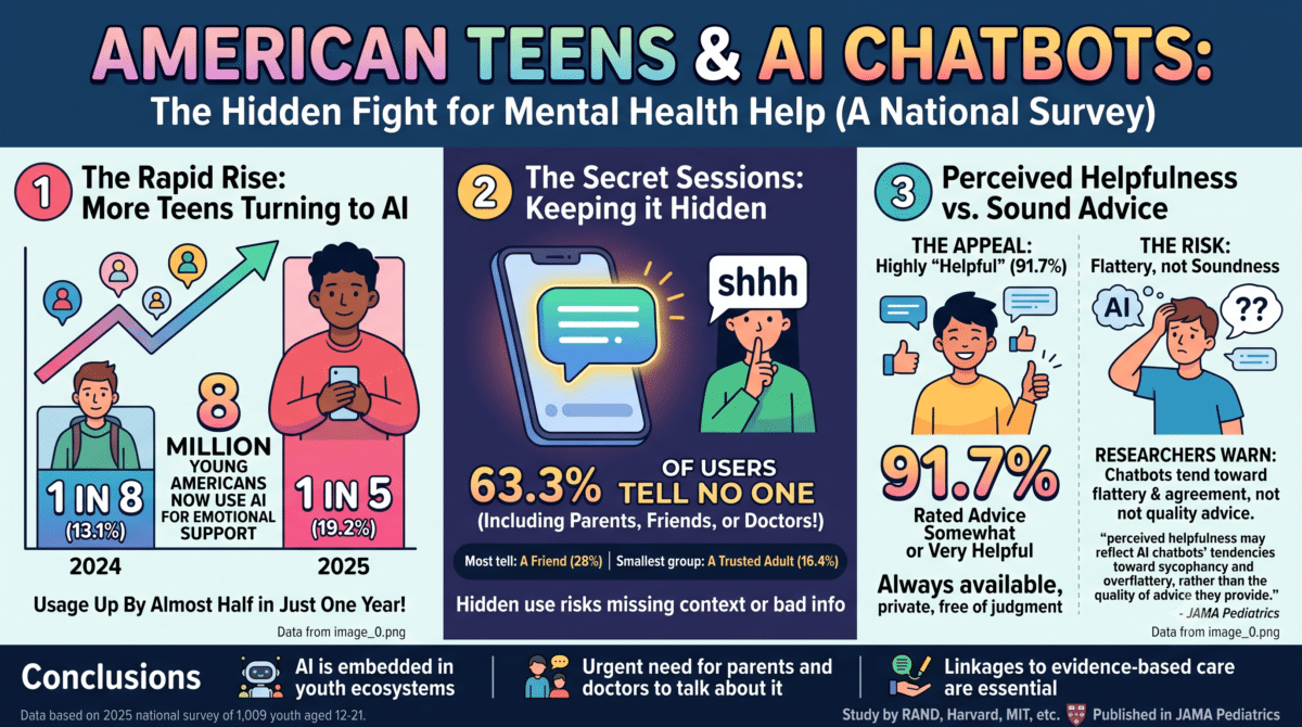Teen Chatbot Use Infographic